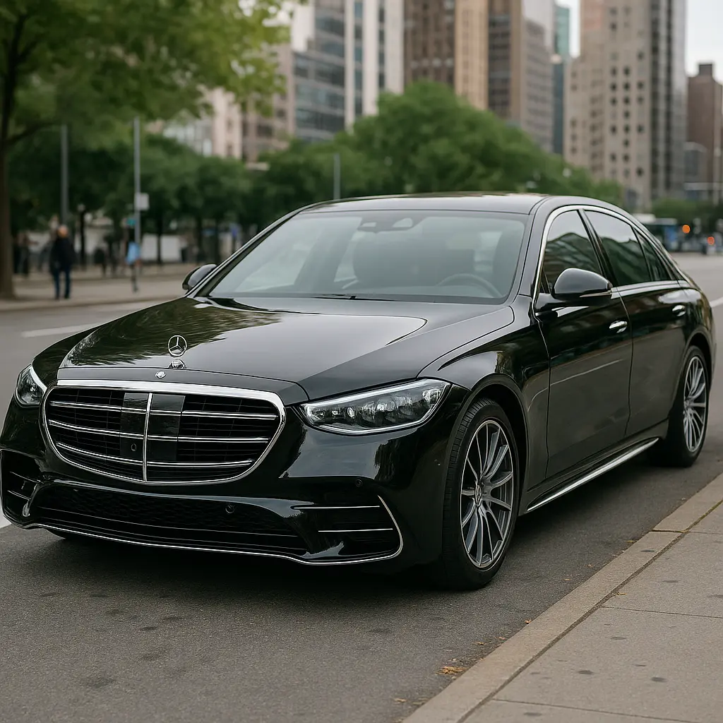 Mercedes S-Class luxury sedan for Manhattan Hamptons transfer