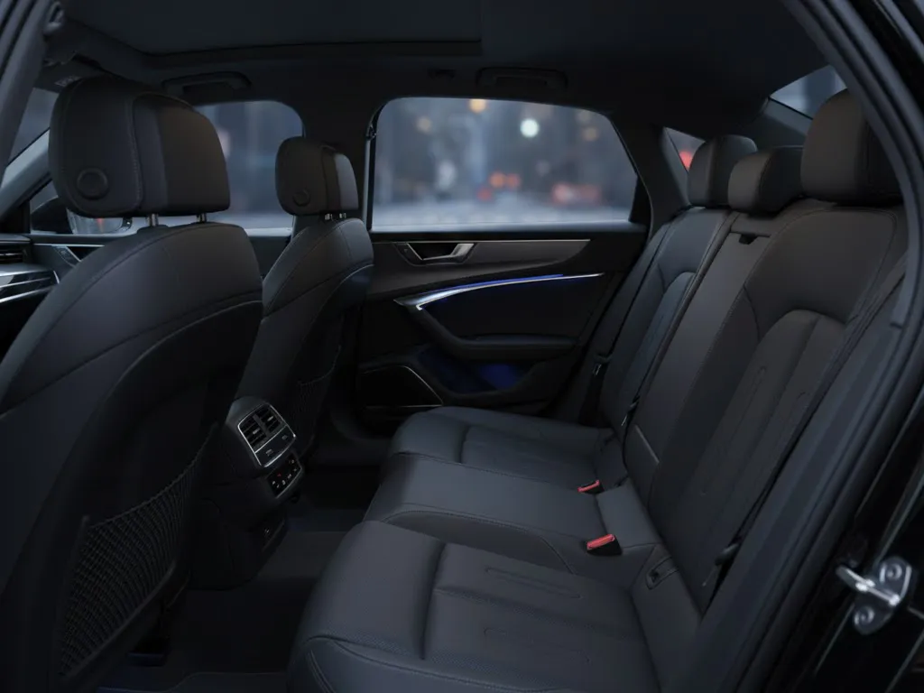 Spacious rear seating for 3 passengers