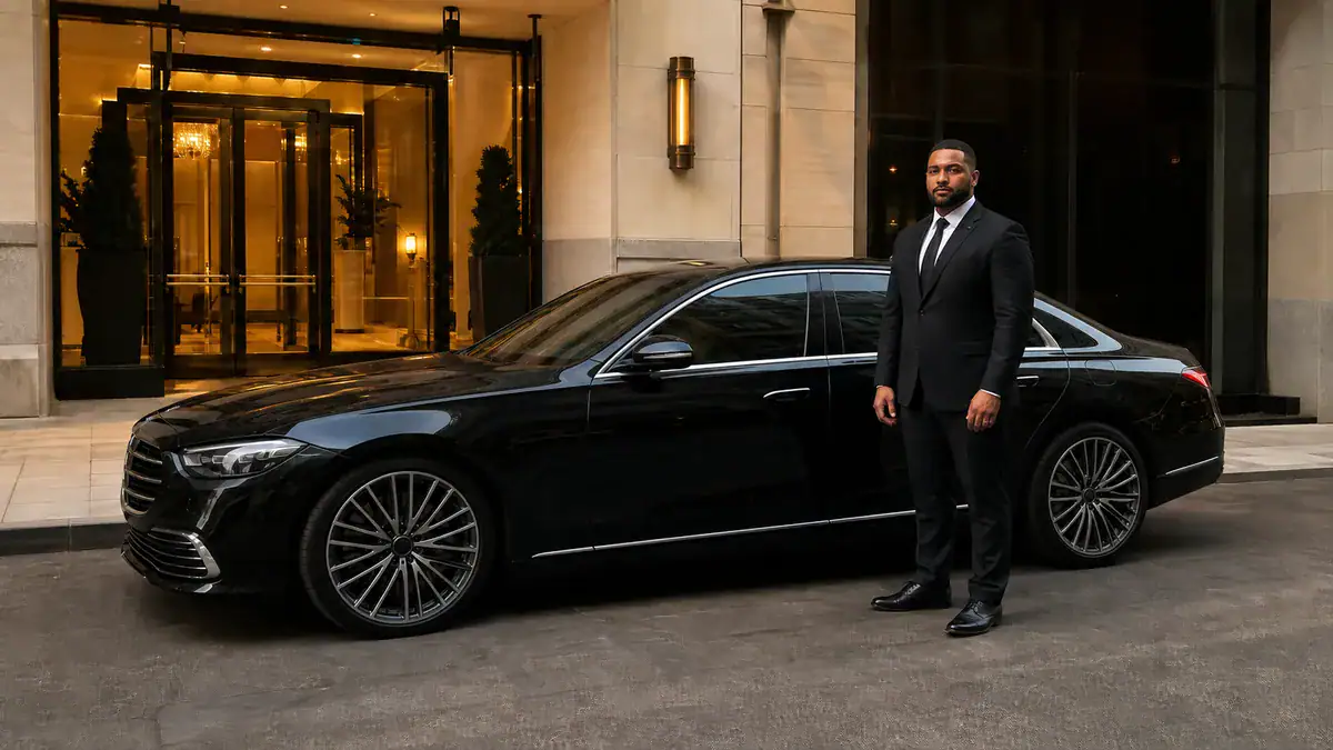 Limo Service NYC 23 Limo service NYC Mercedes-Benz S-Class with a professional chauffeur