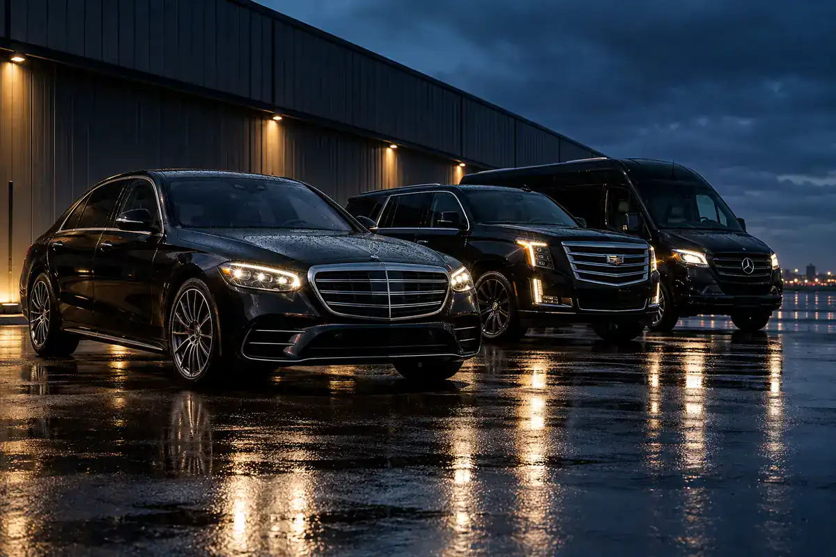 Gotham Ride black sedan, SUV and Sprinter van used for Connecticut airport car service