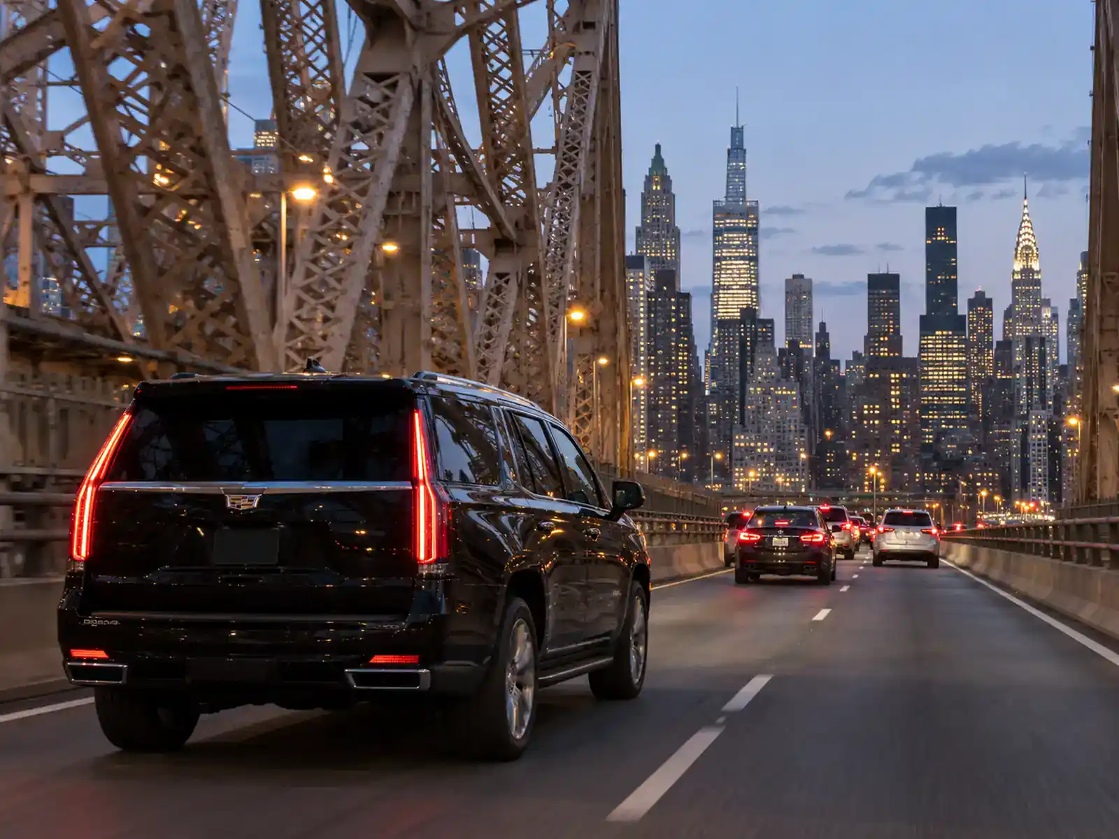 Republic Airport to Manhattan car service crossing the Queensboro Bridge